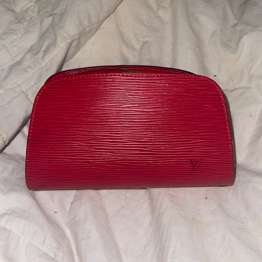 Small Louis Vuitton Epi cosmetic bag